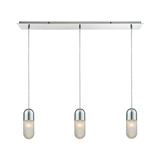 ELK SHOWROOM 56661/3LP Capsula 36'' Wide 3-Light Mini Pendant - Polished Chrome