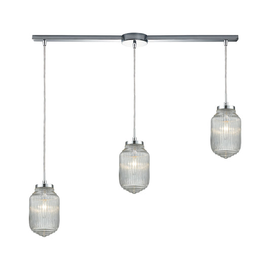 ELK SHOWROOM 56662/3L Dubois 38'' Wide 3-Light Mini Pendant - Polished Chrome