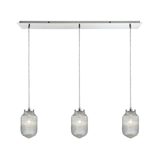 ELK SHOWROOM 56662/3LP Dubois 10'' Wide 3-Light Mini Pendant - Polished Chrome