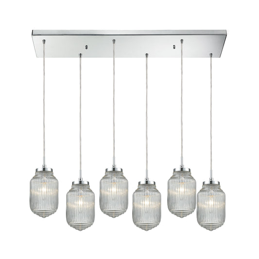 ELK SHOWROOM 56662/6RC Dubois 32'' Wide 6-Light Mini Pendant - Polished Chrome