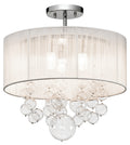 ELAN 83227 Imbuia 16" 3 Light Semi Flush Chrome