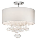 ELAN 83239 Piatt 16" 3 Light Semi Flush Chrome