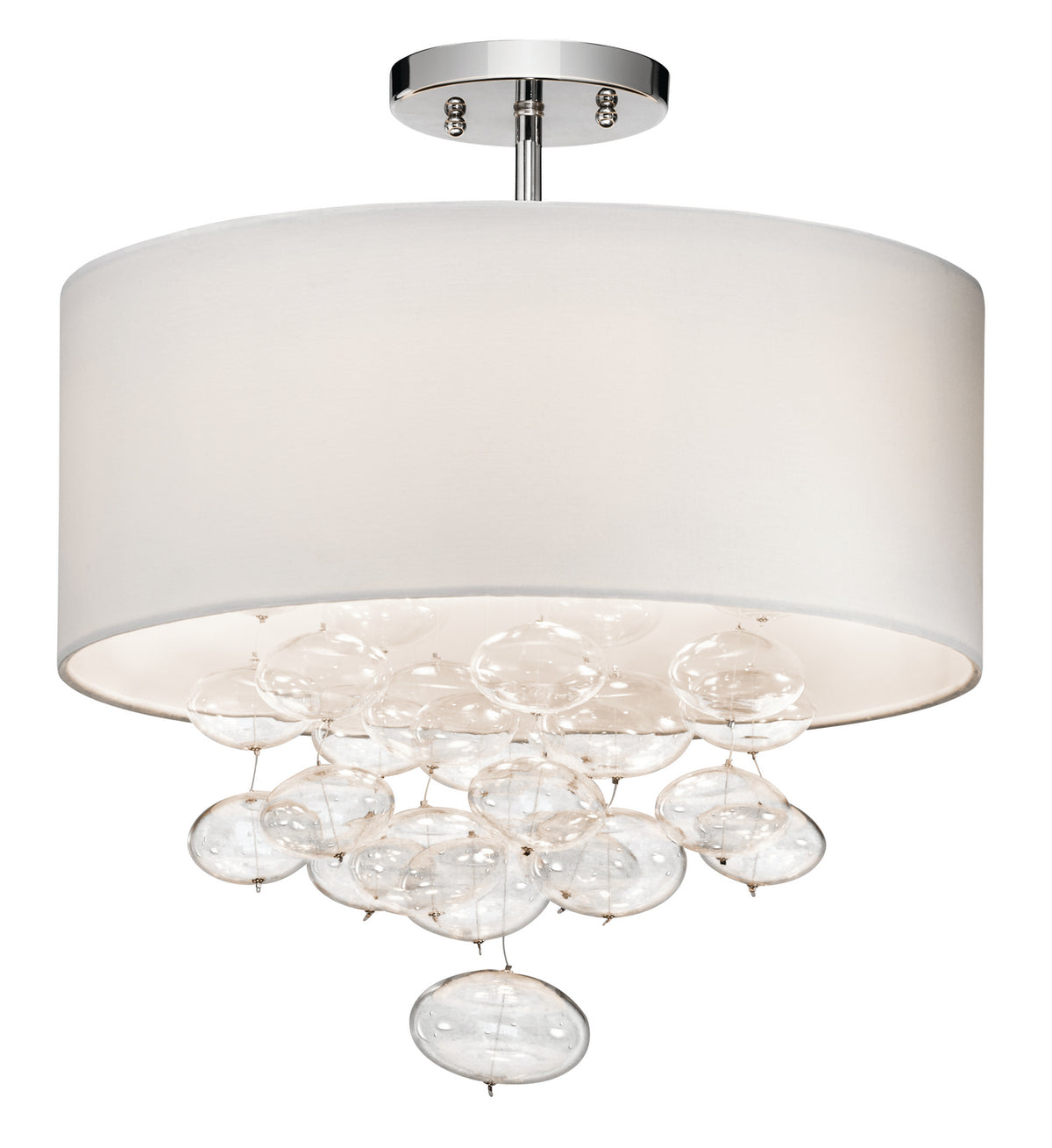 ELAN 83239 Piatt 16" 3 Light Semi Flush Chrome