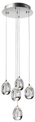 ELAN 83380 Lavinia 5 Light Led Pendant Cluster Chrome