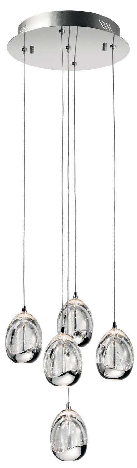 ELAN 83380 Lavinia 5 Light Led Pendant Cluster Chrome