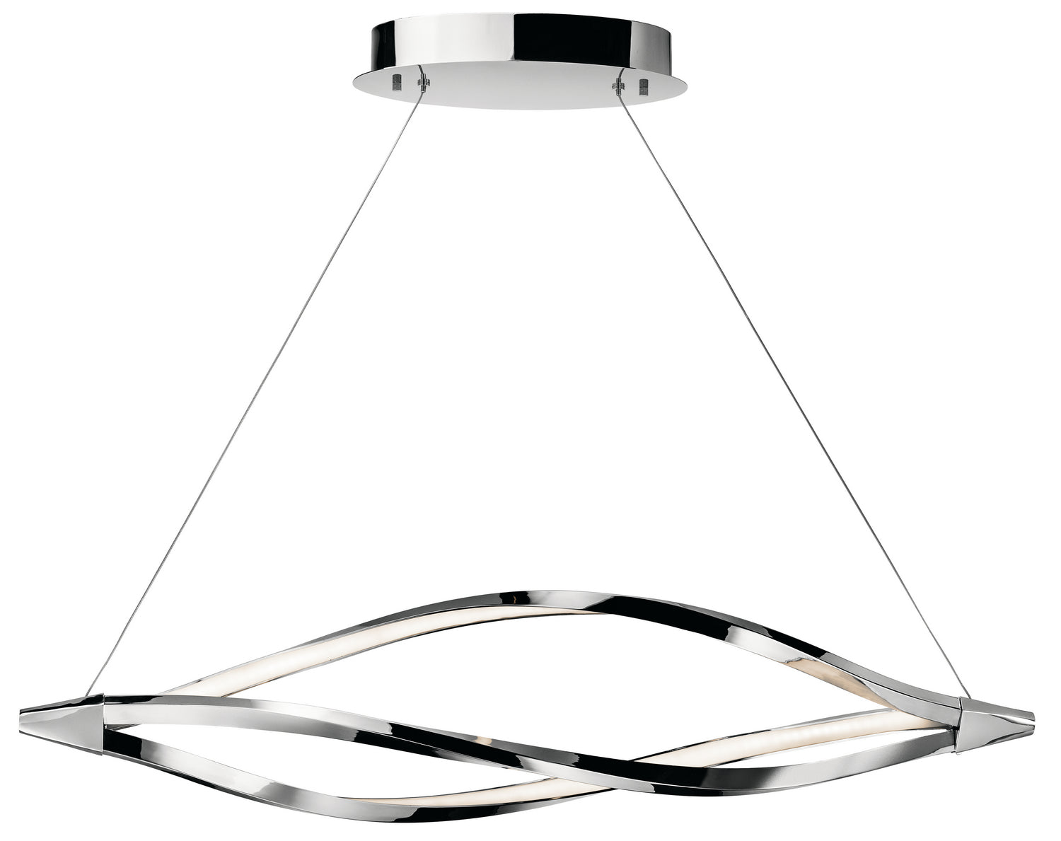 ELAN 83386 Meridian 43.25" 1 Head Led Island Pendant Chrome