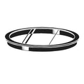 KICHLER 9536BK 6" Clear Accessory Lens Black