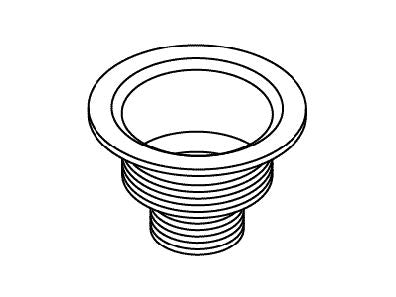 KOHLER Sink Strainer Body - Polished Chrome, K-57015-CP