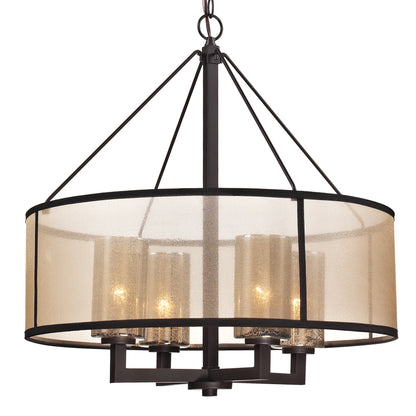 ELK SHOWROOM 57027/4 Diffusion 24'' Wide 4-Light Chandelier - Oil Rubbed Bronze