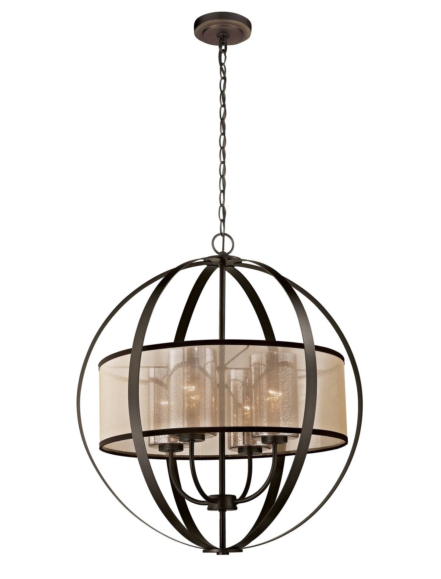 ELK SHOWROOM 57029/4 Diffusion 24'' Wide 4-Light Chandelier - Oil Rubbed Bronze