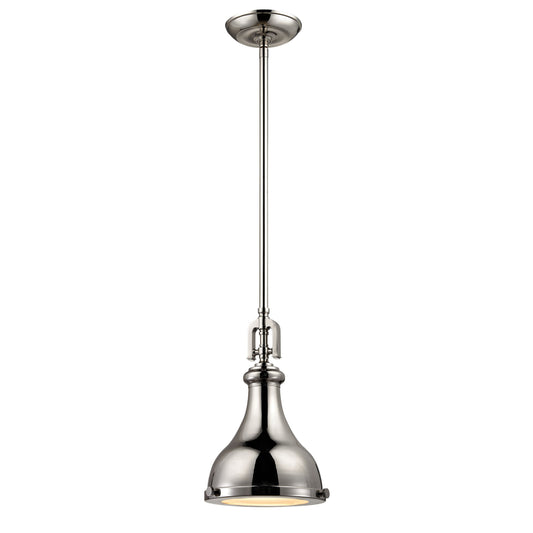 ELK SHOWROOM 57030/1 Rutherford 9'' Wide 1-Light Mini Pendant - Polished Nickel