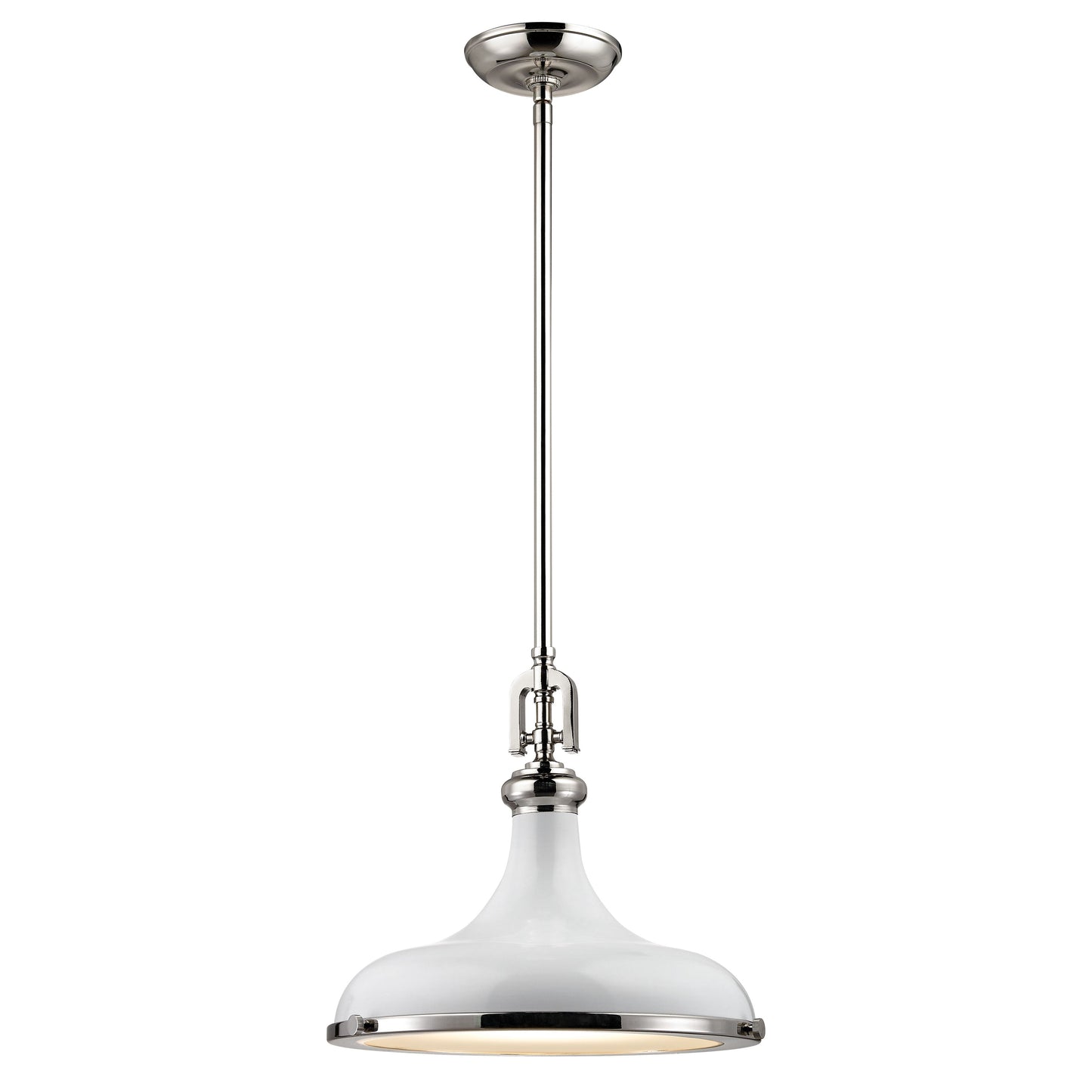 ELK SHOWROOM 57041/1 Rutherford 15'' Wide 1-Light Pendant - Gloss White