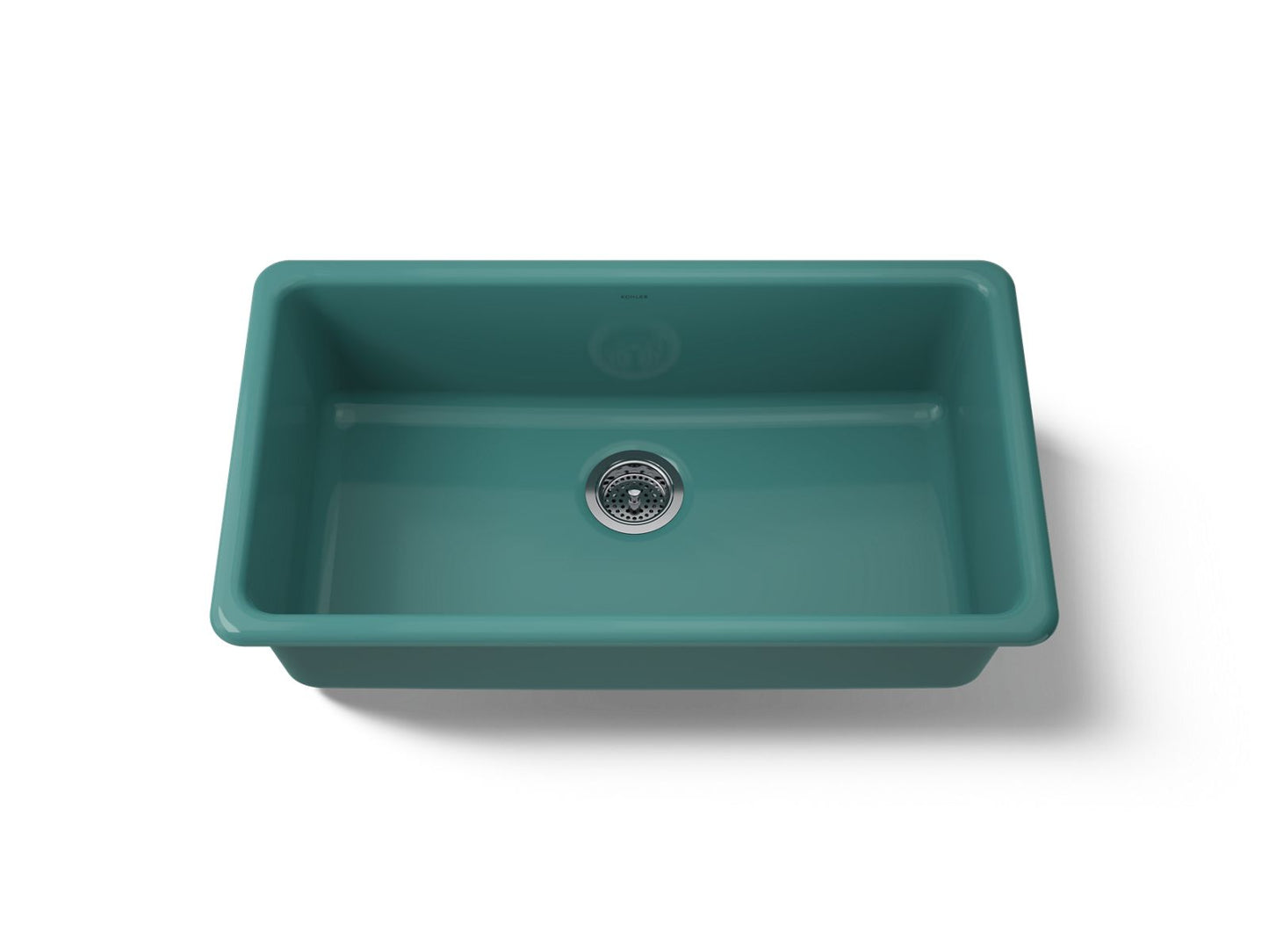 KOHLER K-5707-17 Iron/Tones 33" top-/undermount single-bowl kitchen sink - Teal