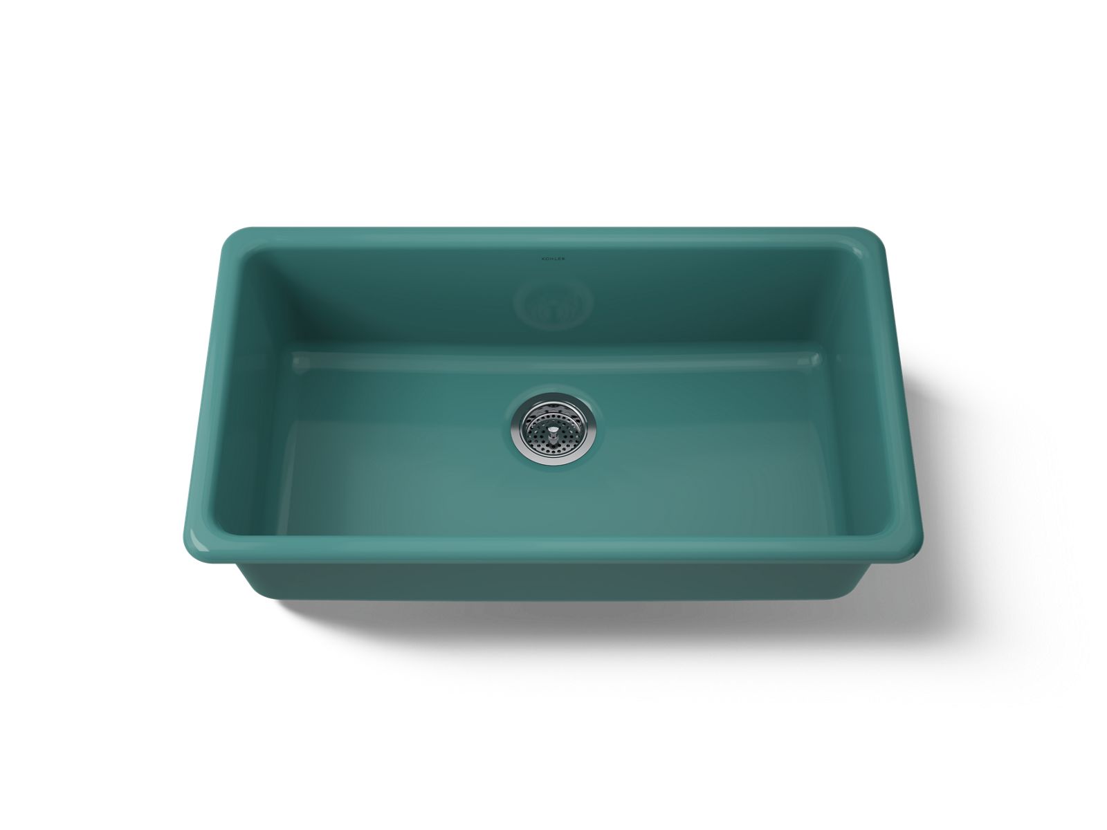 KOHLER K-5707-17 Iron/Tones 33" Top-/Undermount Single-Bowl Kitchen Sink - Teal
