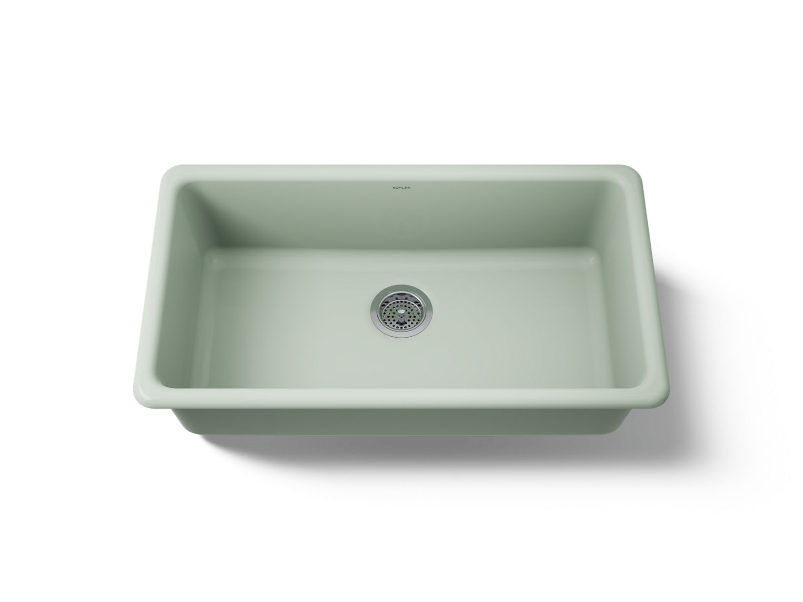 KOHLER K-5707-42 Iron/Tones 33" Top-/Undermount Single-Bowl Kitchen Sink - Aspen Green