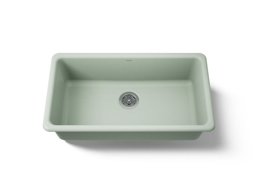 KOHLER K-5707-42 Iron/Tones 33" top-/undermount single-bowl kitchen sink - Aspen Green