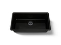 KOHLER K-5707-7 Iron/Tones 33" Top-/Undermount Single-Bowl Kitchen Sink - Black Black