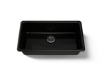 KOHLER K-5707-7 Iron/Tones 33" Top-/Undermount Single-Bowl Kitchen Sink - Black Black