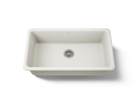 KOHLER K-5707-96 Iron/Tones 33" top-/undermount single-bowl kitchen sink - Biscuit