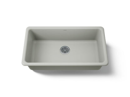 KOHLER K-5707-FF Iron/Tones 33" top-/undermount single-bowl kitchen sink - Sea Salt