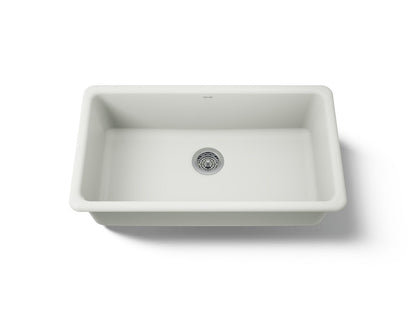KOHLER K-5707-NY Iron/Tones 33" top-/undermount single-bowl kitchen sink - Dune