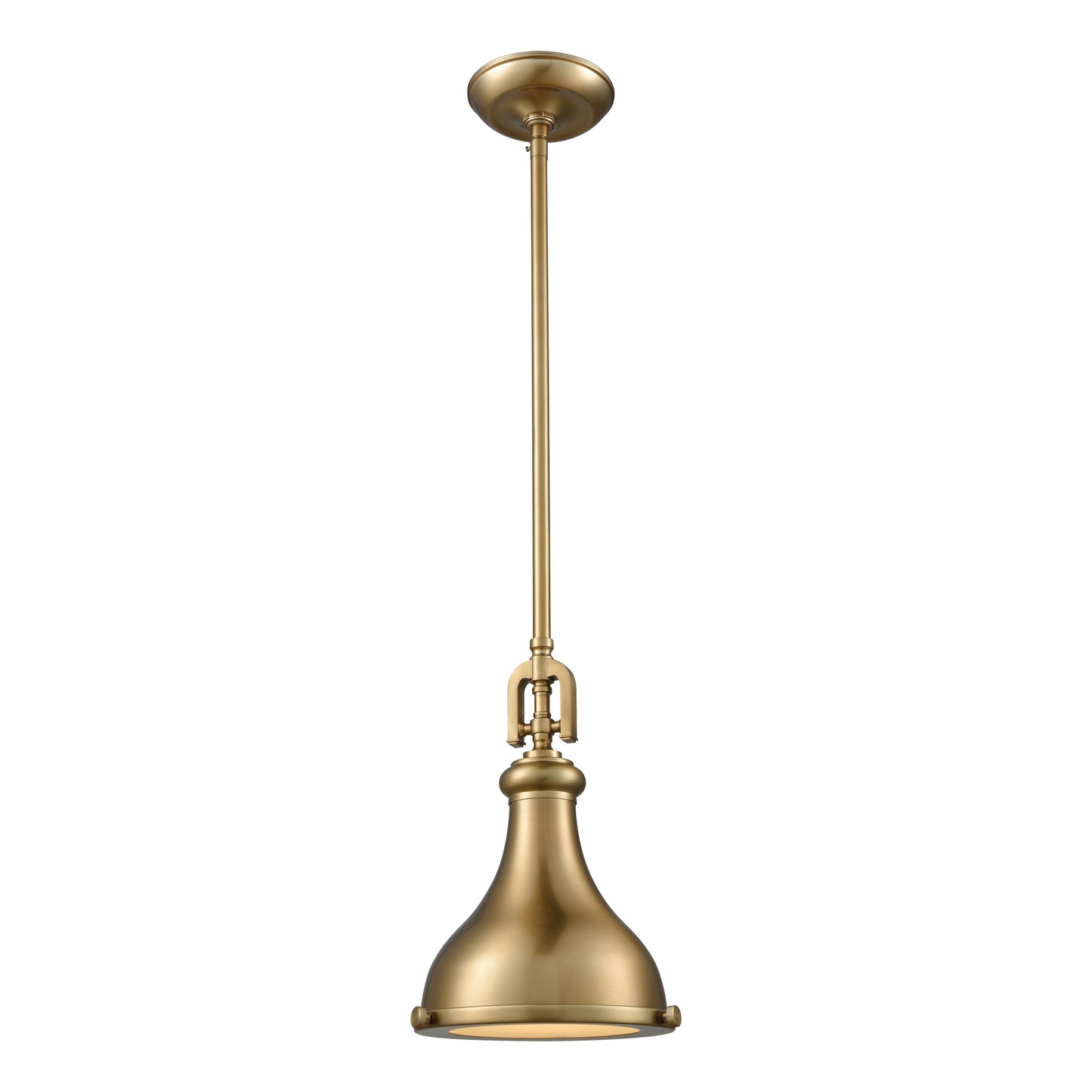 ELK SHOWROOM 57070/1 Rutherford 9'' Wide 1-Light Mini Pendant - Satin Brass