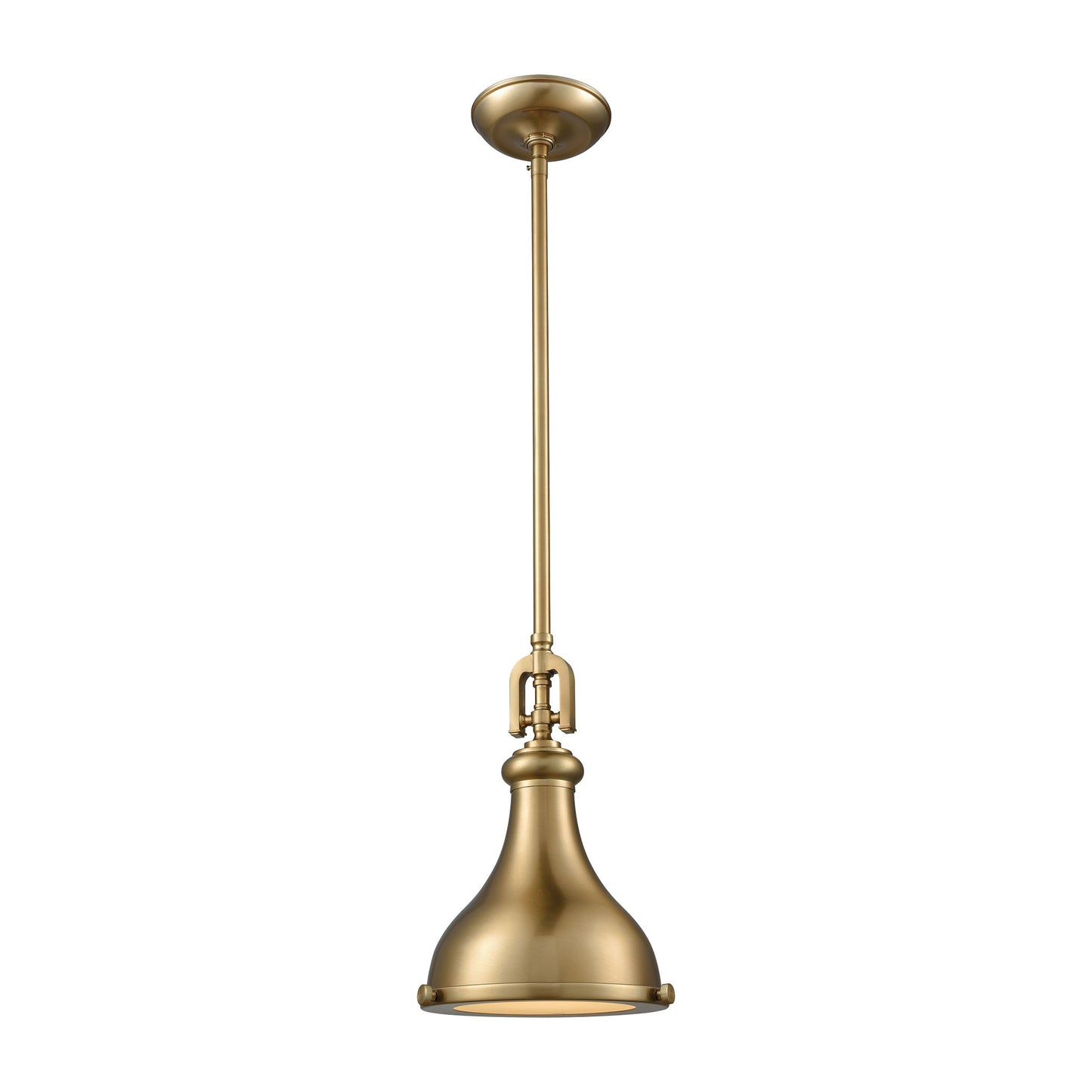 ELK SHOWROOM 57070/1-LA Rutherford 9'' Wide 1-Light Mini Pendant - Satin Brass (Includes Adapter Kit)