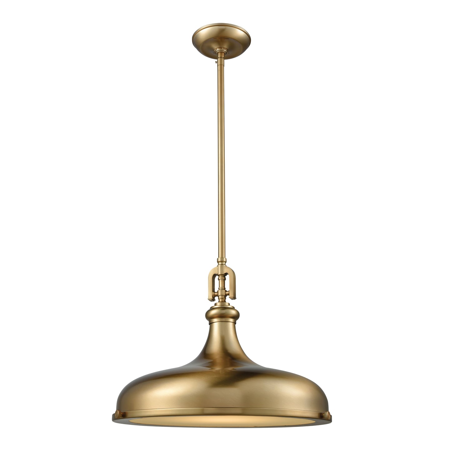 ELK SHOWROOM 57072/1 Rutherford 18'' Wide 1-Light Pendant - Satin Brass