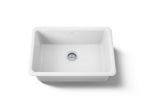 KOHLER K-5708-0 Iron/Tones 27" Top-/Undermount Single-Bowl Kitchen Sink - White