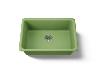 KOHLER K-5708-34 Iron/Tones 27" top-/undermount single-bowl kitchen sink - Fresh Green