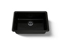KOHLER K-5708-7 Iron/Tones 27" Top-/Undermount Single-Bowl Kitchen Sink - Black Black