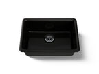 KOHLER K-5708-7 Iron/Tones 27" Top-/Undermount Single-Bowl Kitchen Sink - Black Black