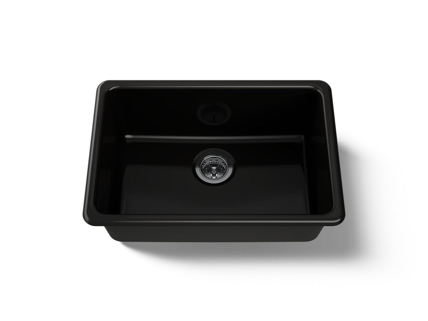 KOHLER K-5708-7 Iron/Tones 27" top-/undermount single-bowl kitchen sink - Black Black
