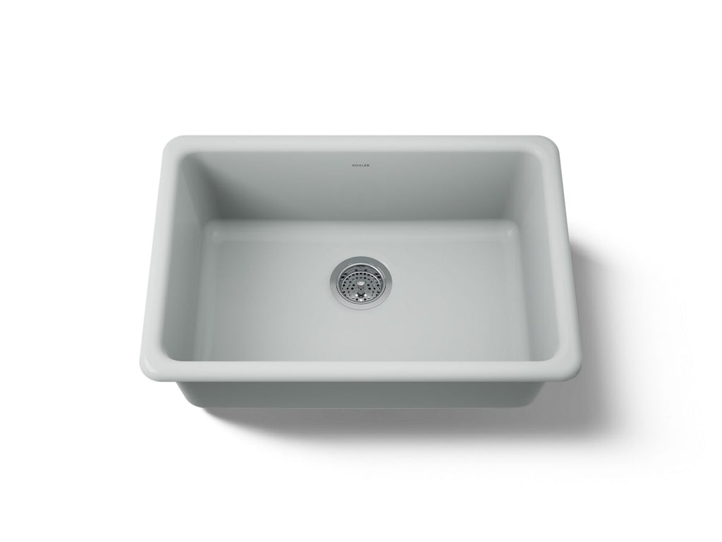 KOHLER K-5708-95 Iron/Tones 27" Top-/Undermount Single-Bowl Kitchen Sink - Ice Grey