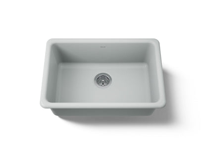 KOHLER K-5708-95 Iron/Tones 27" top-/undermount single-bowl kitchen sink - Ice Grey