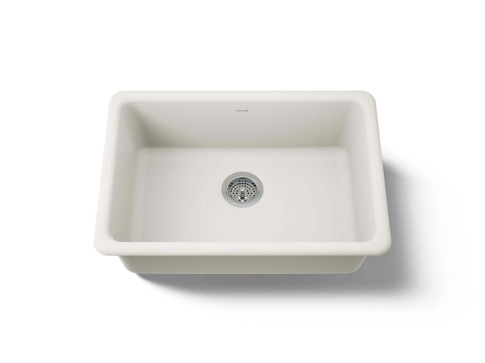 KOHLER K-5708-96 Iron/Tones 27" Top-/Undermount Single-Bowl Kitchen Sink - Biscuit