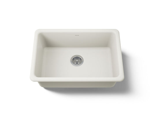 KOHLER K-5708-96 Iron/Tones 27" top-/undermount single-bowl kitchen sink - Biscuit