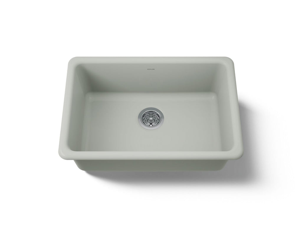 KOHLER K-5708-FF Iron/Tones 27" Top-/Undermount Single-Bowl Kitchen Sink - Sea Salt