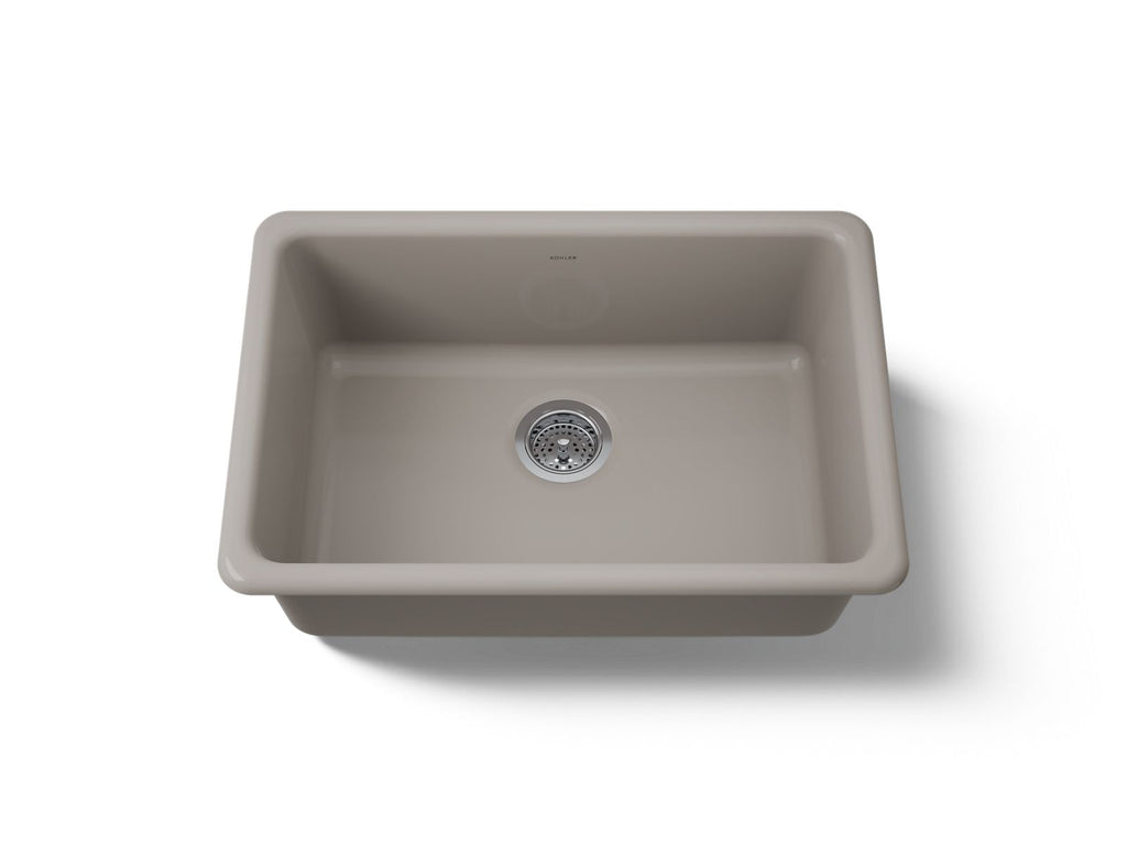 KOHLER K-5708-TRF Iron/Tones 27" Top-/Undermount Single-Bowl Kitchen Sink - Truffle