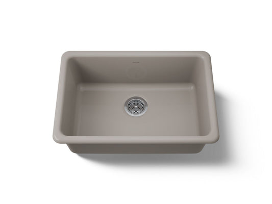 KOHLER K-5708-TRF Iron/Tones 27" top-/undermount single-bowl kitchen sink - Truffle