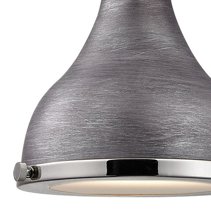 ELK SHOWROOM 57080/1 Rutherford 9'' Wide 1-Light Mini Pendant - Weathered Zinc