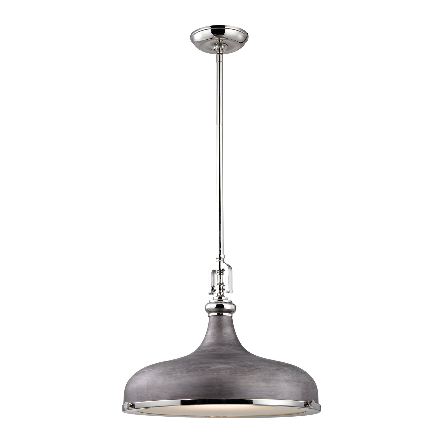 ELK SHOWROOM 57082/1 Rutherford 18'' Wide 1-Light Pendant - Weathered Zinc