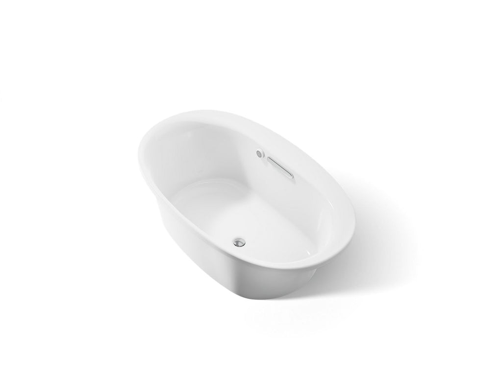 KOHLER K-5713-W1-0 Underscore 59-3/4" X 35-3/4" Drop-In Bath With Bask Heated Surface - White