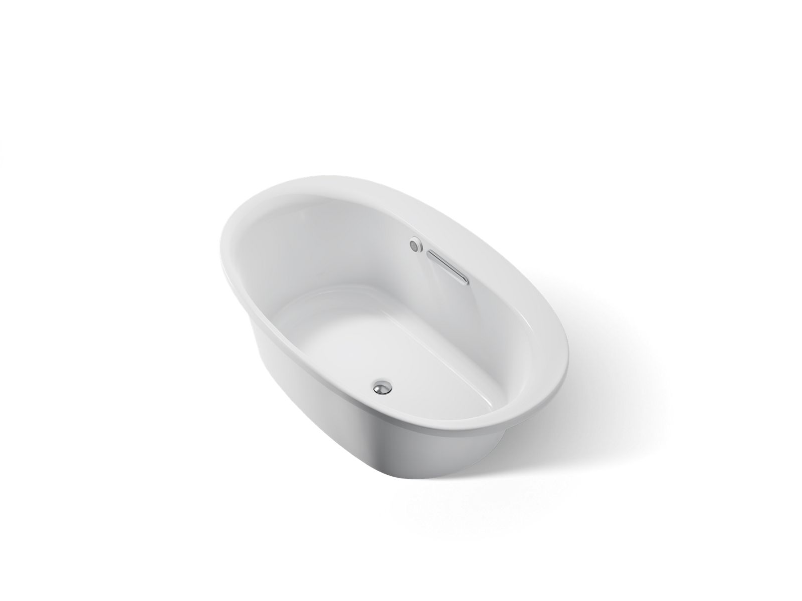 KOHLER K-5713-W1-95 Underscore 59-3/4" X 35-3/4" Drop-In Bath With Bask Heated Surface - Ice Grey