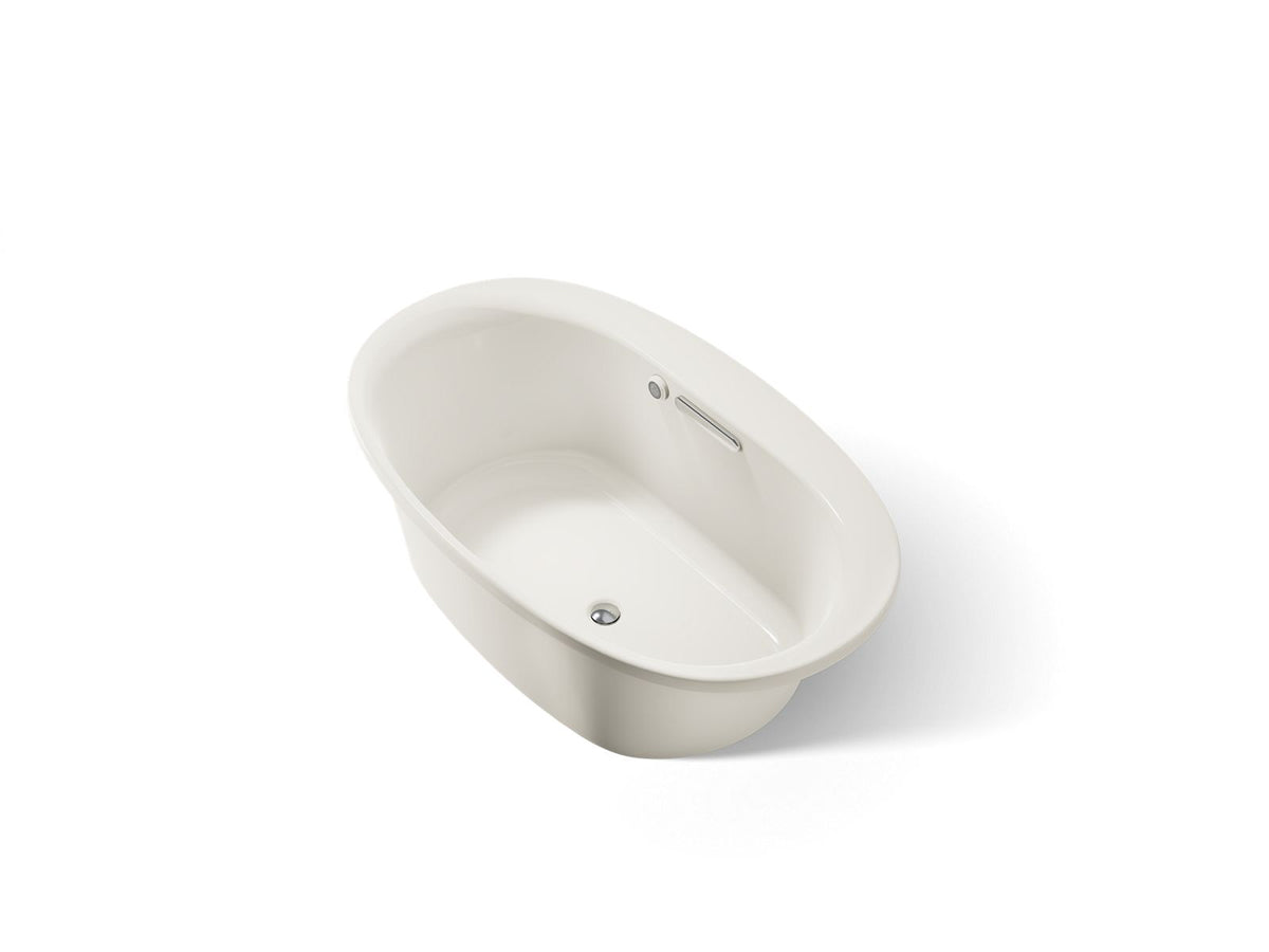 KOHLER K-5713-W1-96 Underscore 59-3/4" X 35-3/4" Drop-In Bath With Bask Heated Surface - Biscuit
