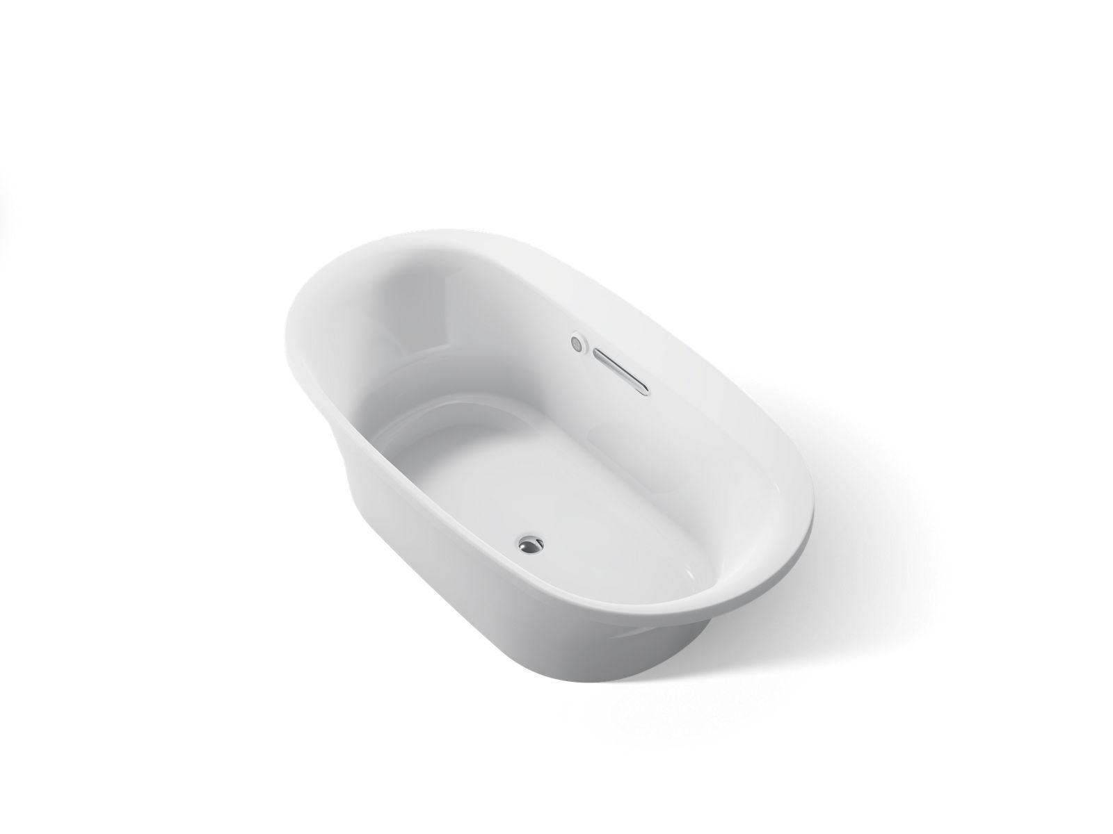 KOHLER K-5715-W1-95 Underscore 65-1/2" X 35-3/4" Drop-In Bath With Bask Heated Surface - Ice Grey