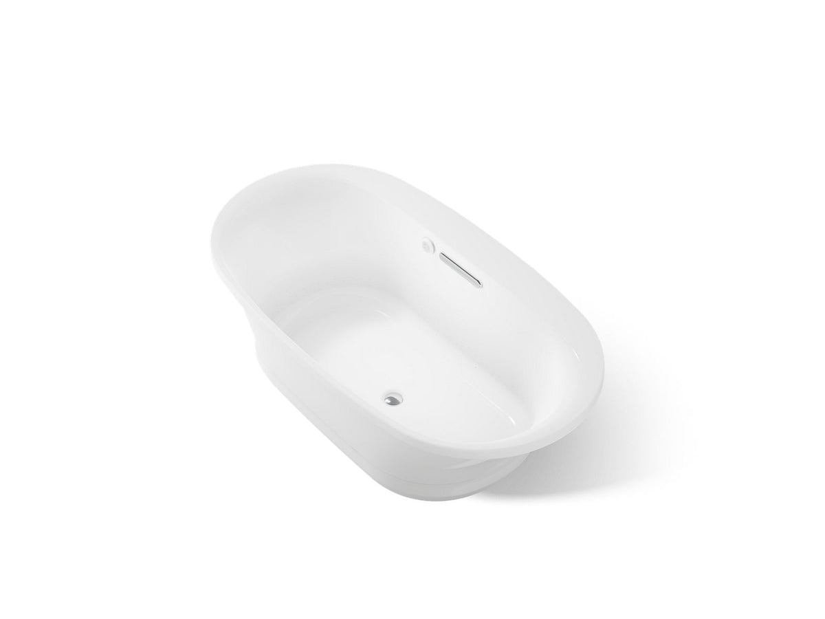 KOHLER K-5716-GH-0 Underscore 66" X 36" Drop-In Heated Bubblemassage Air Bath - White