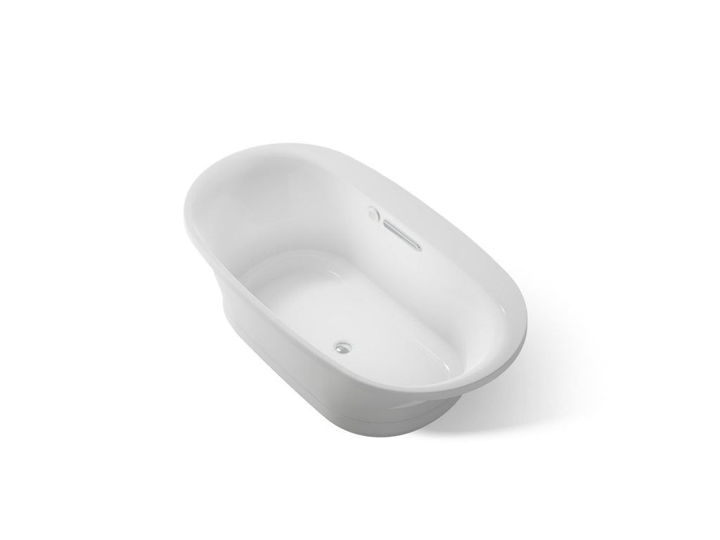 KOHLER K-5716-GH-95 Underscore 66" X 36" Drop-In Heated Bubblemassage Air Bath - Ice Grey