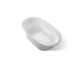 KOHLER K-5716-XHGH-95 Underscore 65-1/2" X 35-3/4" Drop-In Heated Bubblemassage Air Bath With Whirlpool - Ice Grey