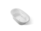 KOHLER K-5716-XHGH-95 Underscore 65-1/2" X 35-3/4" Drop-In Heated Bubblemassage Air Bath With Whirlpool - Ice Grey